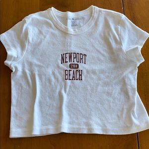 brandy melville Newport Beach crop top